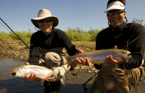 rainbow trout double 